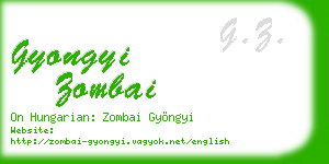 gyongyi zombai business card
